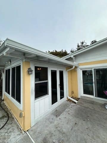 a house with a porch and a door